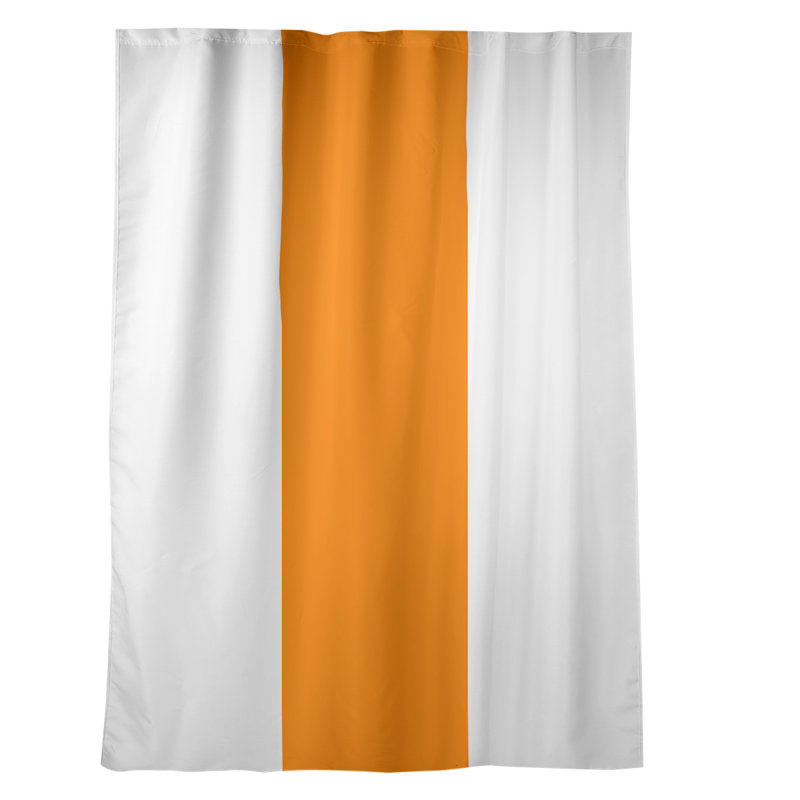 Mississippi Rebellion Sateen Room Darkening Curtain Single Panel, White/Yellow
