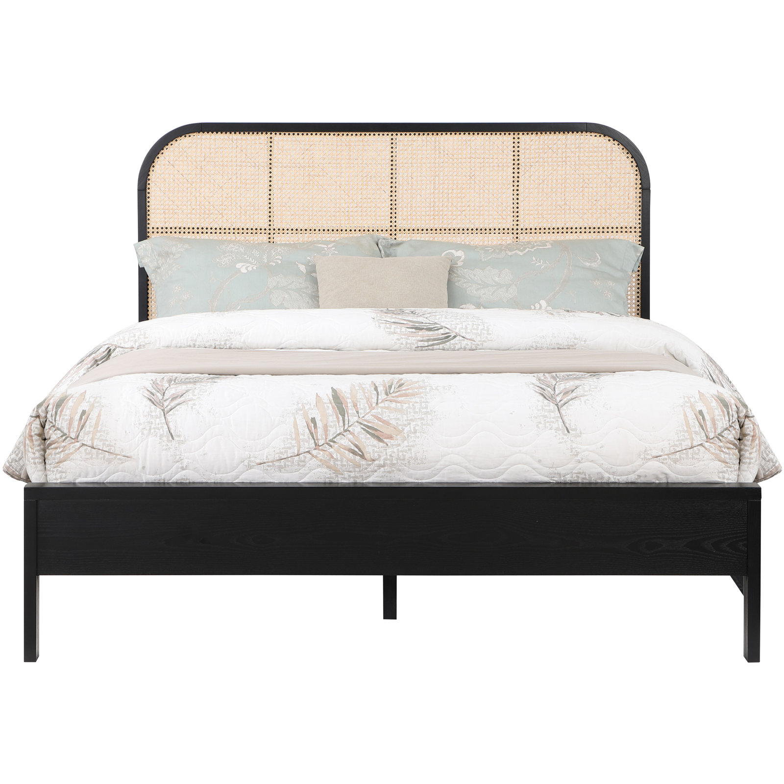 Cane Bed, King, Black