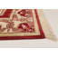 Tapis de la zone en laine rouge/beige 7 pi 1 po x 9 pi 4 po noué la 1990 one-of-kind- "à la main-melis Danuel