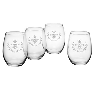 Mael 21oz. Stemless Wine Glass Set