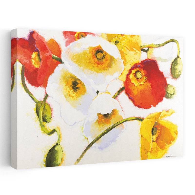 Fleurs ensoleillées contemporaines à fleurs ensoleillées, H 24 po x l 16 po