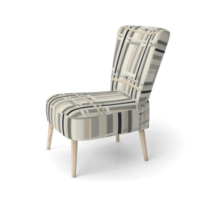 Chaise d'appoint moderne et contemporaine rembourrée Velvet Balines Lines