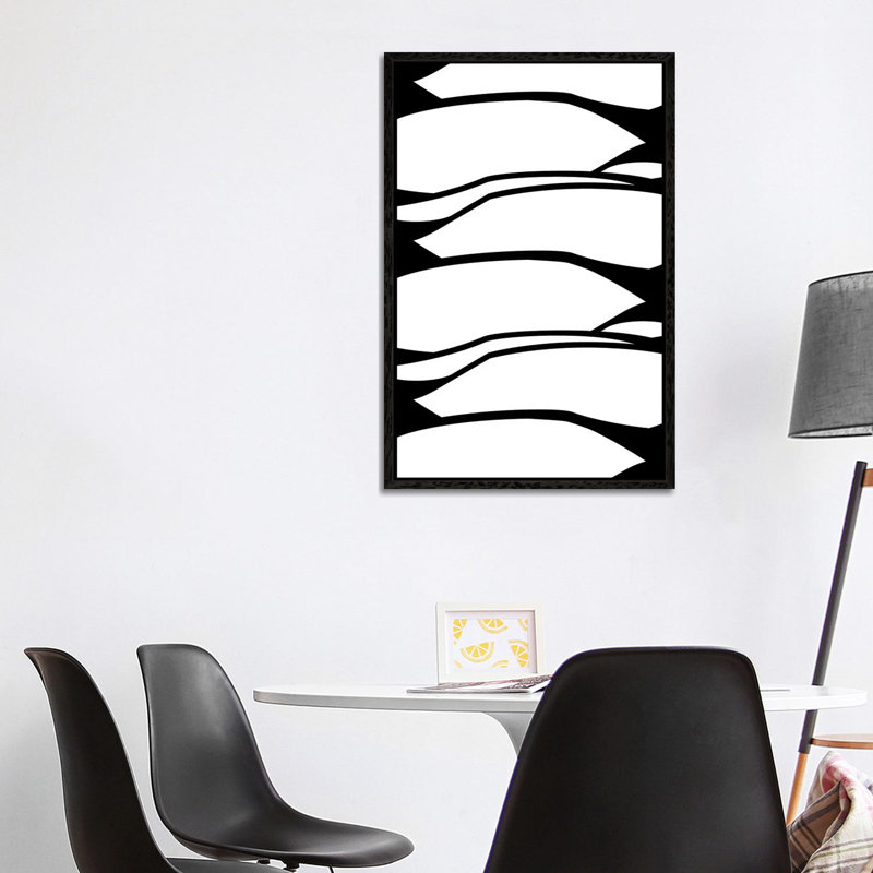 Blades by Mlli Villa - Print on Canvas, 101.6cm H x 66.04cm W x 3.81cm D, Black Floater Framed