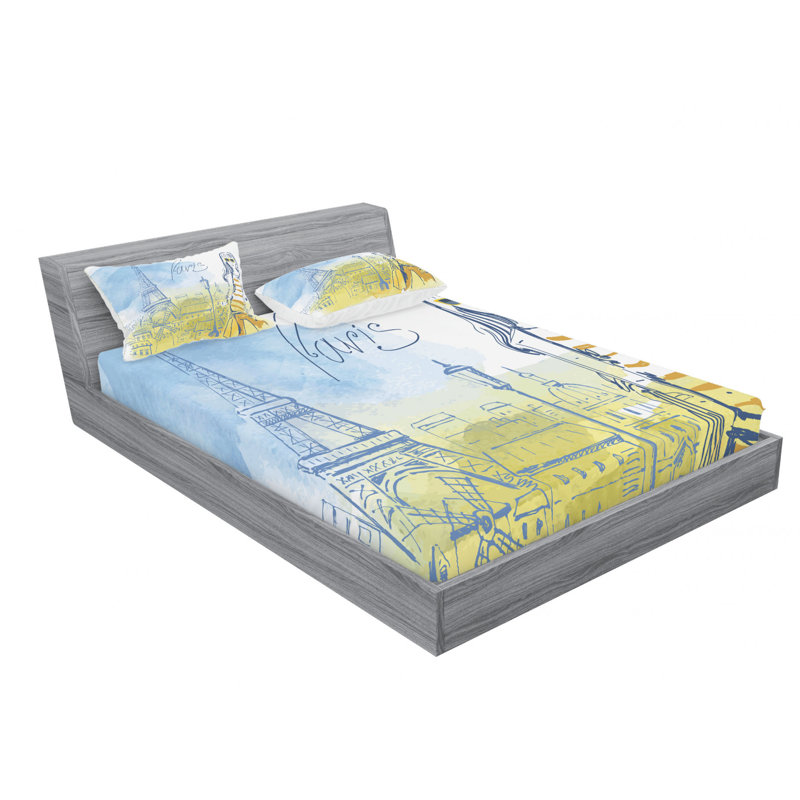 Microfiber Sheet Set, Full/Double Sheet Set with Fitted Sheet