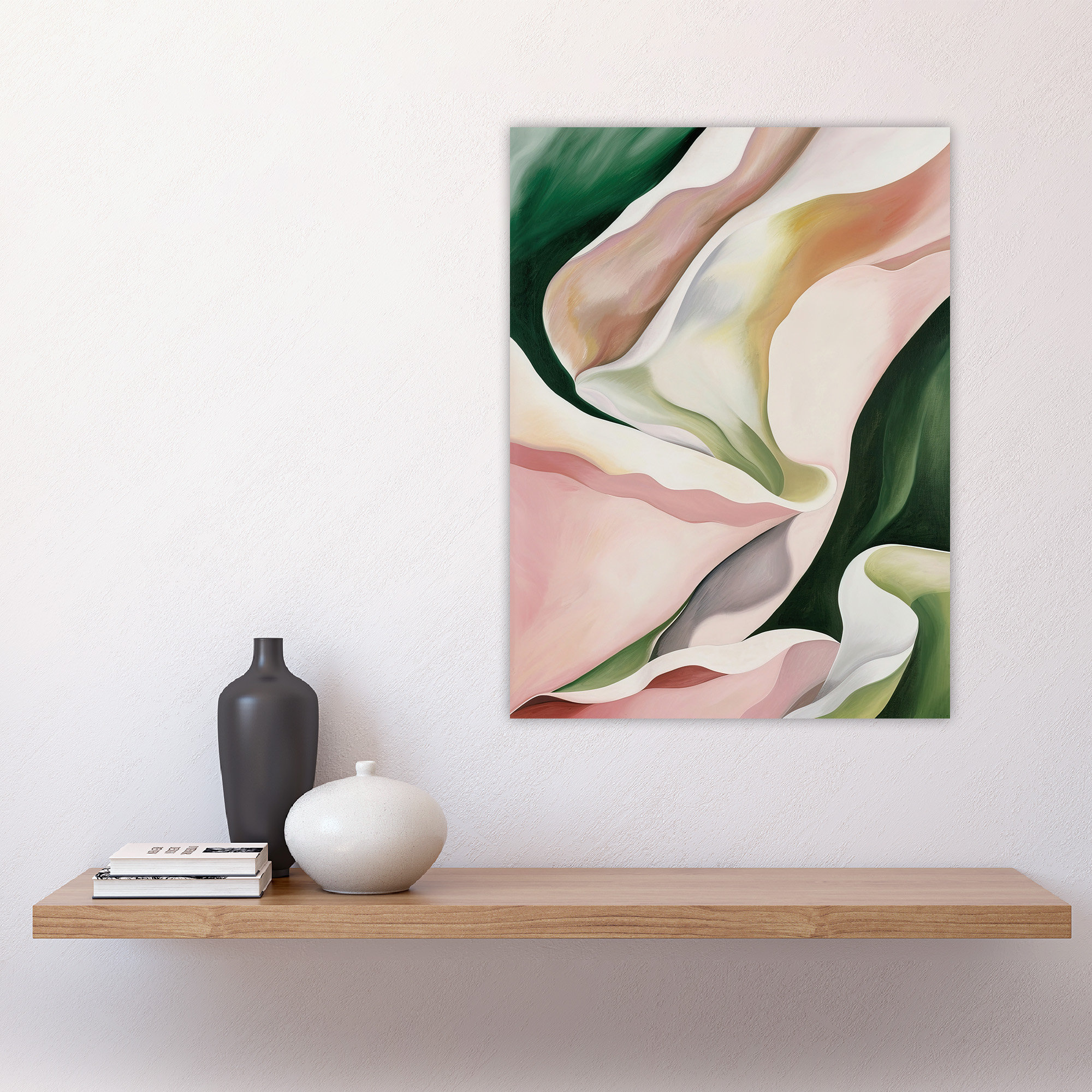 Curated visual reference: Metro Lane Fabric Folds Green Abstract Watercolour Wall Art Print Photo Inspiration