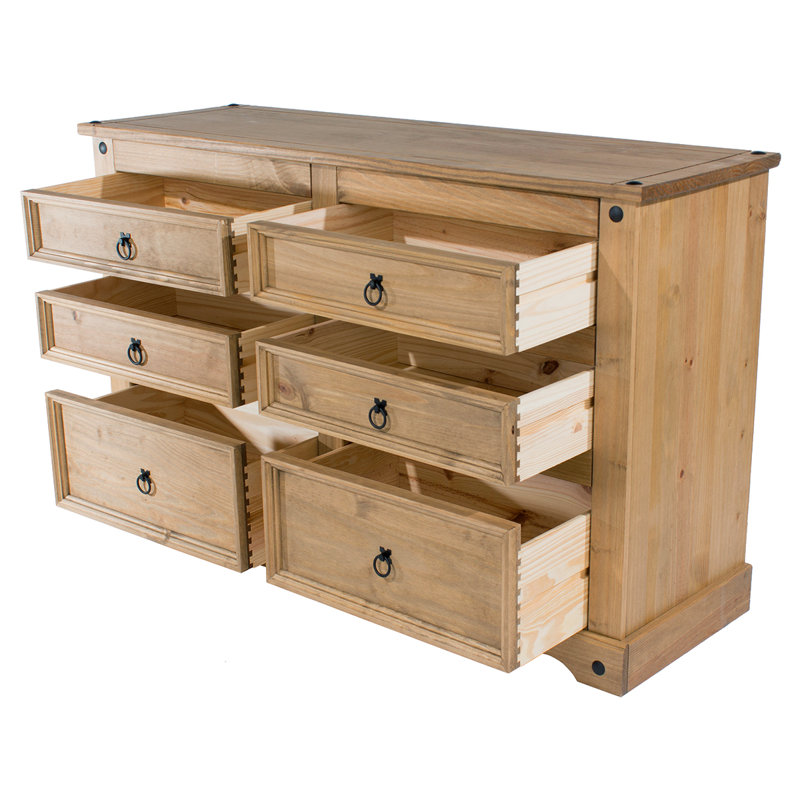 Caudill 51.97'' W 6 - Drawer Dresser, Antique Brown/Antique Brown