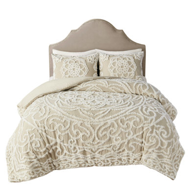 Taupe King/ King Duvet Cover . 100% Cotton For Tranquil Nights. Medallion Enchantment. 2 Matching Shams. . Effortless To Clean Bedding 3 Piece - Taupe. Blissful Sleep. Design Charm. Machine Washable