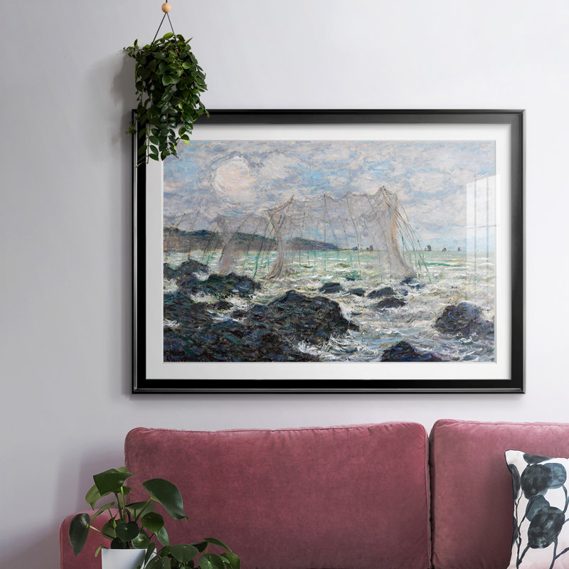 Monet, impression sur papier encadrée, Noir, H 19 po x l 27 po x P 1,5 po