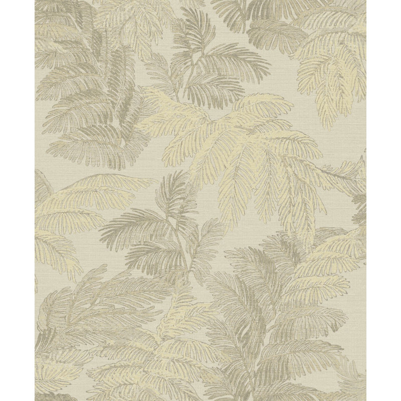 Pemberville 10.05m x 53cm Textured Wallpaper Roll, Beige