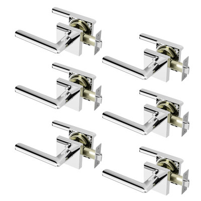 Poignée de porte d'intimité Mirra Design moderne dissimulé pour (lit et salle de bain) - Style minimaliste élégant en chrome