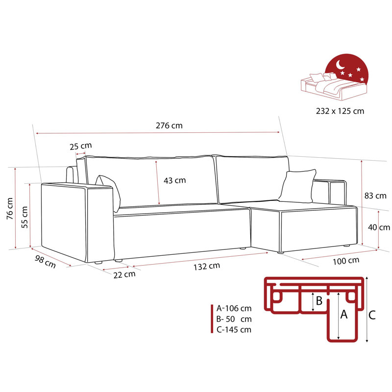 4 Seater Sofa Bed