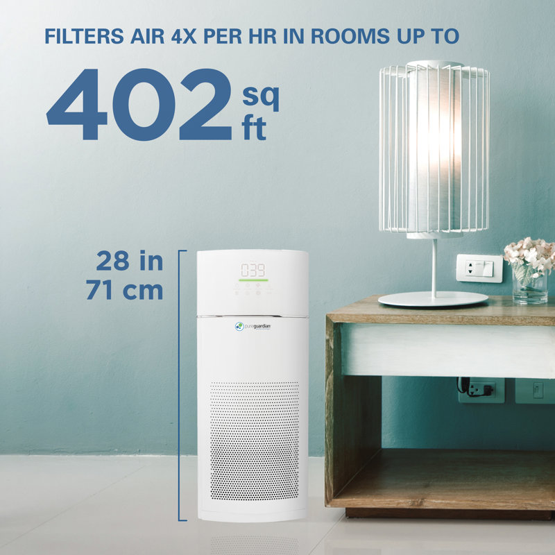 Large Room Allergen and Odour Reducing Air Cleaning System with HEPA Filter