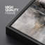 «Abstract Neutral Grey Misty Reflection», œuvre d'art moderne sur toile encadrée, impression sur toile-126096622-126096618