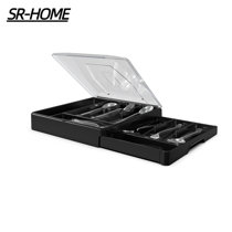 Lafulling Silverware Storage Box Chest, Flatware Storage Case, Utensil Holder with Removable Lid and Adjustable Dividers for Organizing Utensils, Cutlery, Flatw