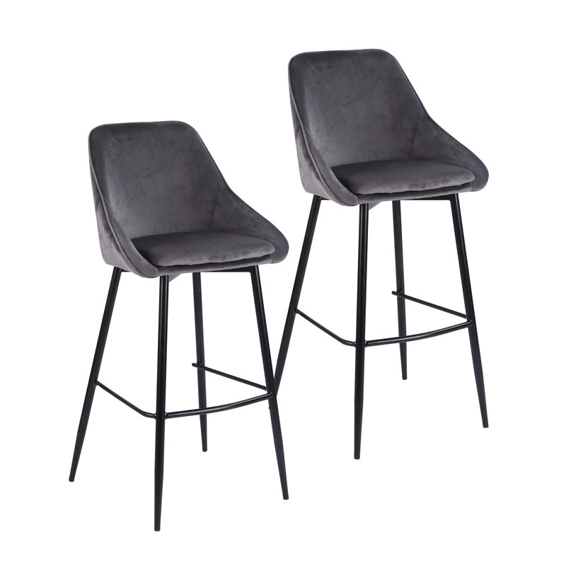 Tabouret Layken, Tabouret de bar (siège d'une hauteur de 29 po), Gris foncé