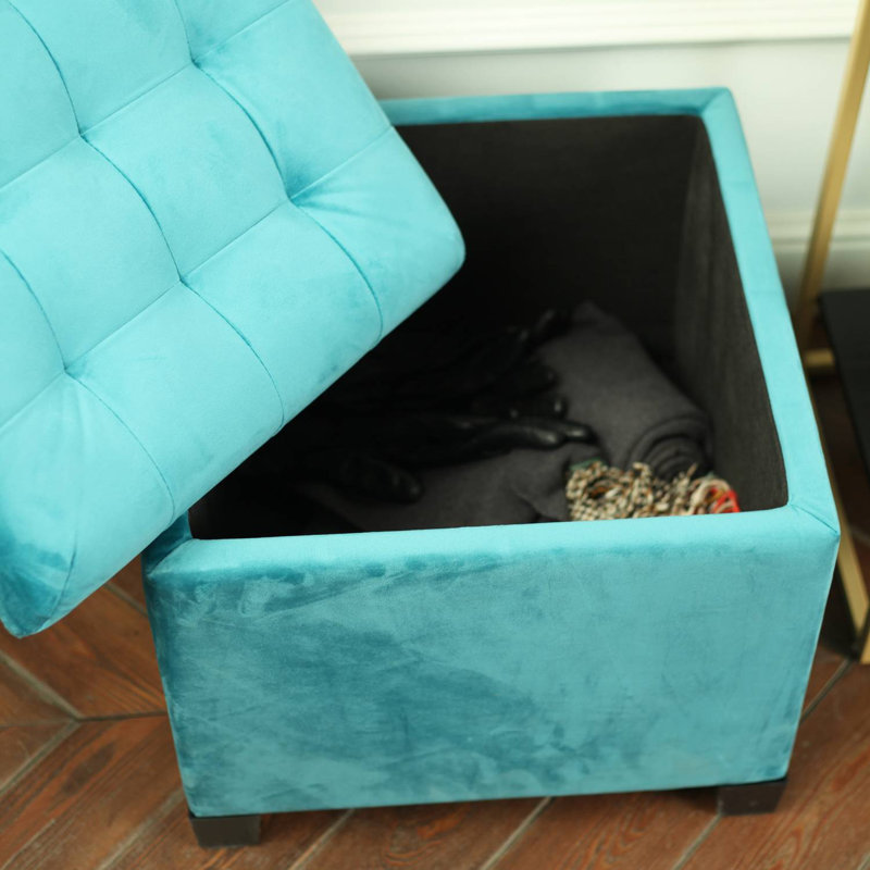 Stool with Storage, Green