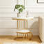 Table d'appoint à 2 niveaux en faux marbre avec tablette de rangement-1533718938