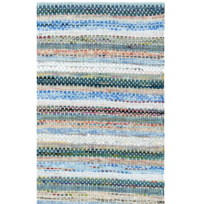 Vesey Hand Woven Cotton Striped Rug