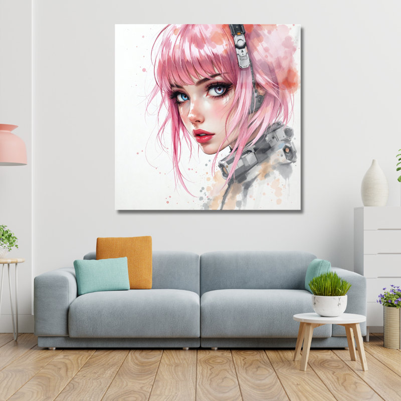 Art mural en verre trempé animé, 24" H x 24" W