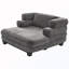 Chaise longue surdimensionnée rembourrée avec assise profonde et accoudoirs superposés-1265319866