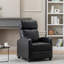 Compact Massage Recliner Chair with Remote, 8-Function Vibrating Heated Armchair, Breathable Leather Push-Back Reclining Seat for Small Spaces