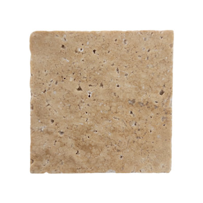 Walnut Travertine Tumbled Wall and Floor Tile 4x4"