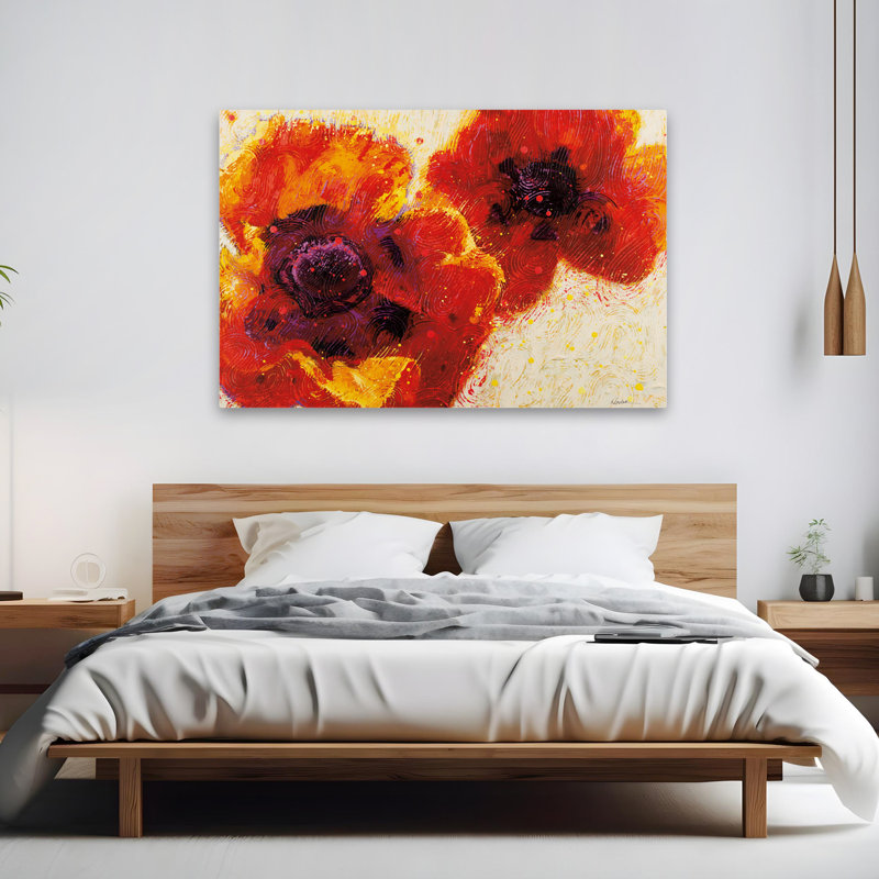 Coquelicot floral crème crème vivace et intense, H 60 po x l 40 po