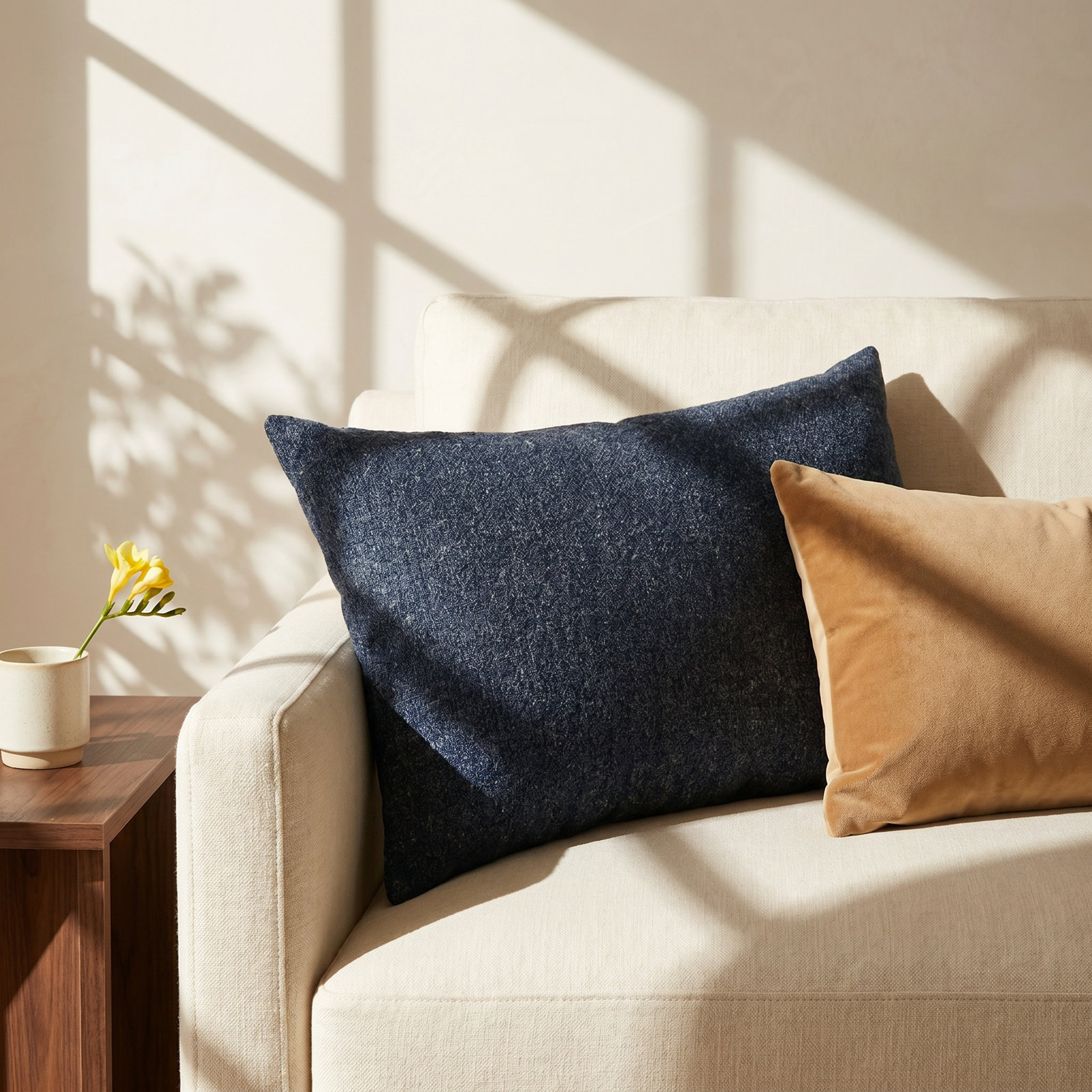 Pavel Sunbrella® Throw Pillow, Indigo, 20" x 13" 