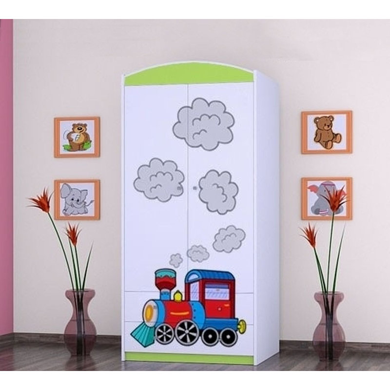 Christy 2 Door Wardrobe, Green