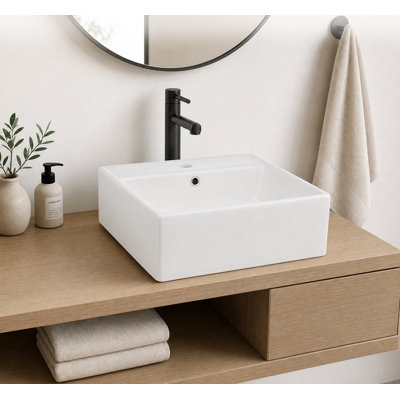 FXSGER Chrome Ceramic Sink