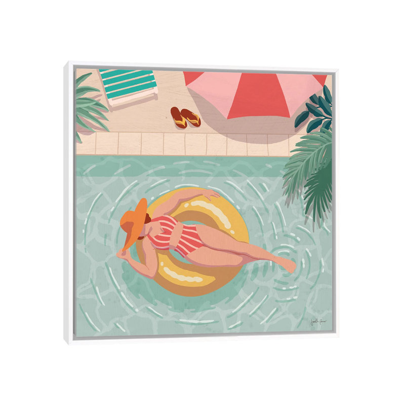 Beach Babes II, Cadre blanc, H 12 po x l 12 po x P 1,5 po
