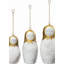 Russian Winter 3 Piece Matrioskas Hanging Figurine Ornament Set