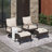Swivel Patio Chair With Cushions And Ottoman