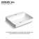 Vox Vitreous China Rectangular Vessel Bathroom Sink with Overflow