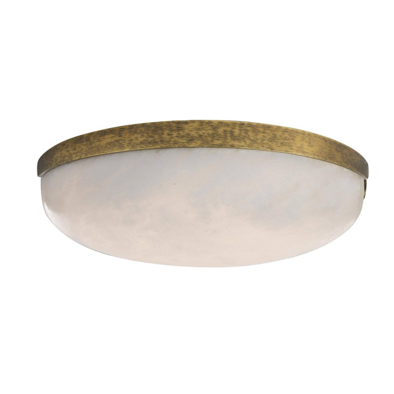 Elara Flush Mount, Antique Brass