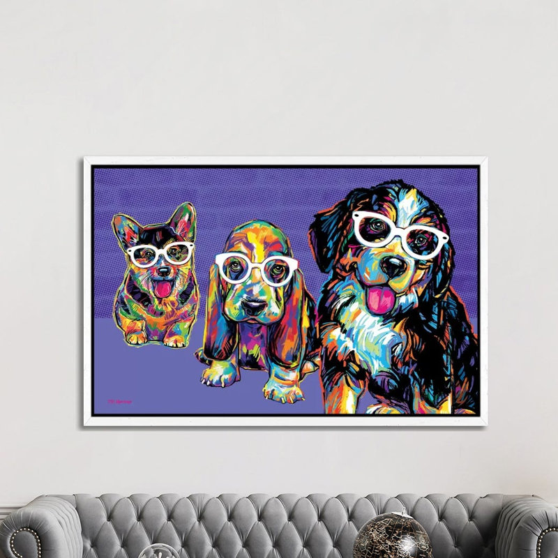 Rat Pack by P.D. Moreno - Print on Canvas, White Framed, 152.5 cm H x 101.5 cm W