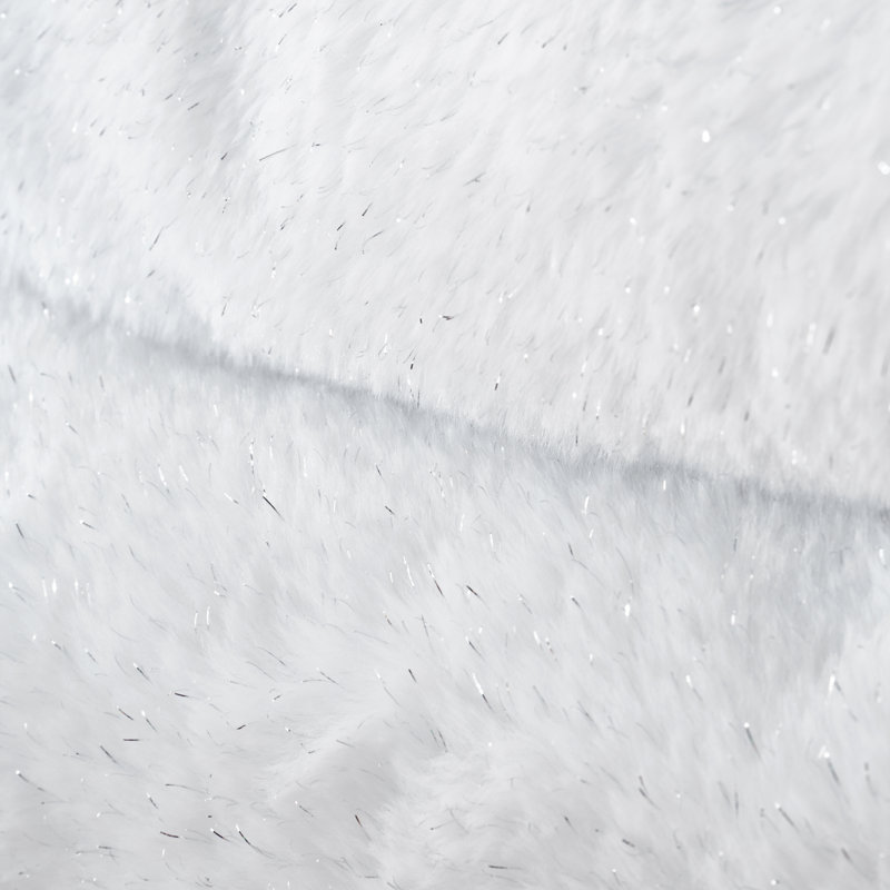 Cosy Glamour Fur Blanket Throw, White