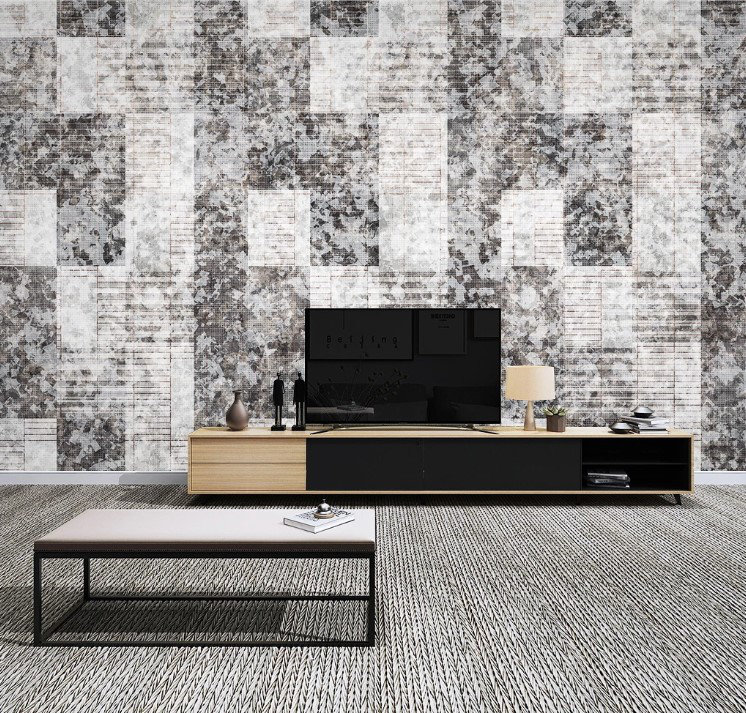 Geometric Shapes Wall Mural, 49" L x 75" W
