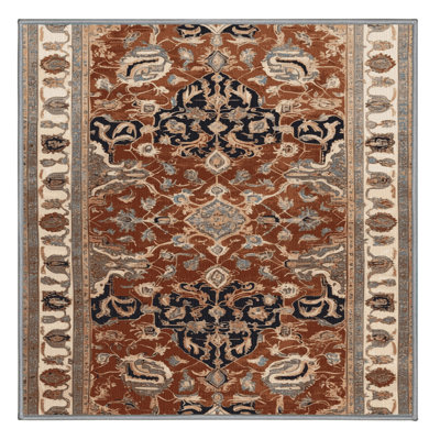 Tapis persan gris lavable à la machine