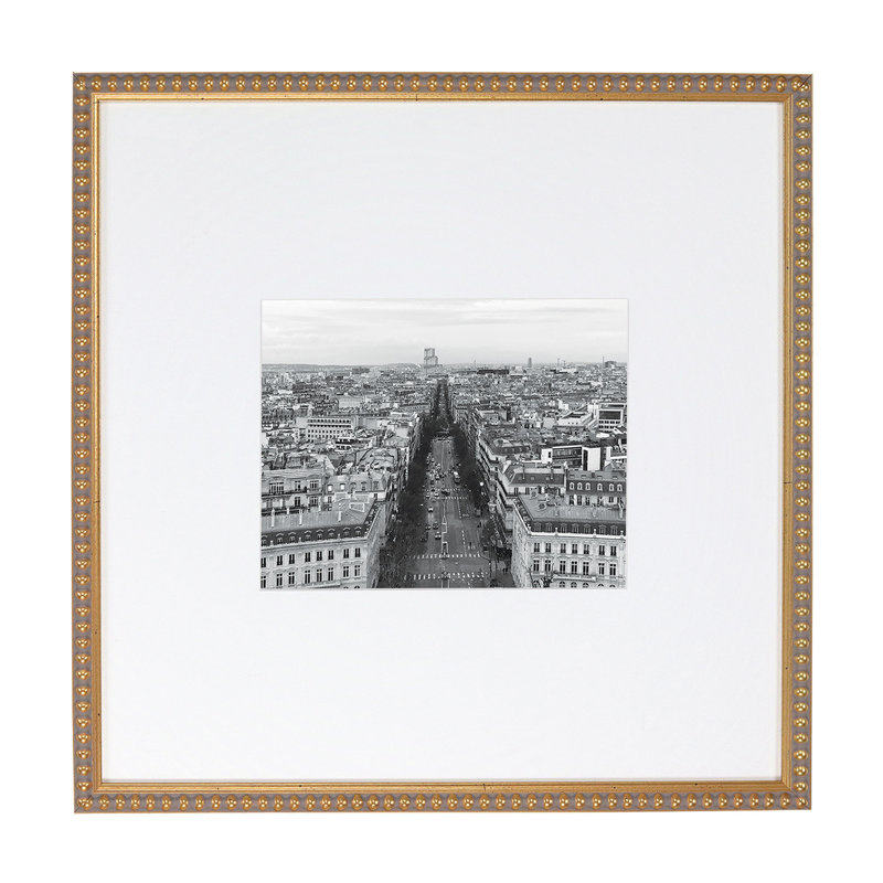 Cadre photo en bois - ensemble de 6, Or, 4 po x 4 po