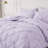 Bedsure Cal King Burgundy Pintuck Bed-in-a-Bag - Light Purple Pinch Pleat Comforter Set with Sheets, Pillowcases & Shams (Set of 7)-105523214-105523224