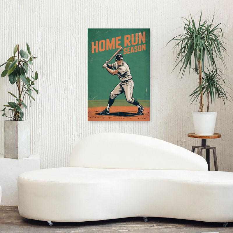 Art mural chauve-souris rétro Home Home, H 36 po x l 24 po