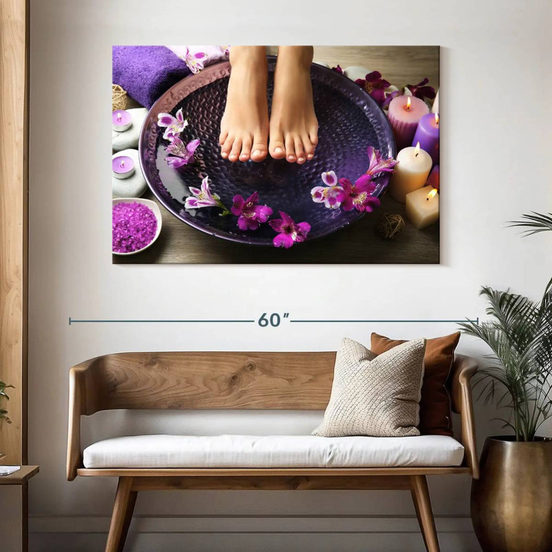 Spa relaxant pour les pieds lavande, H 32 po x l 48 po