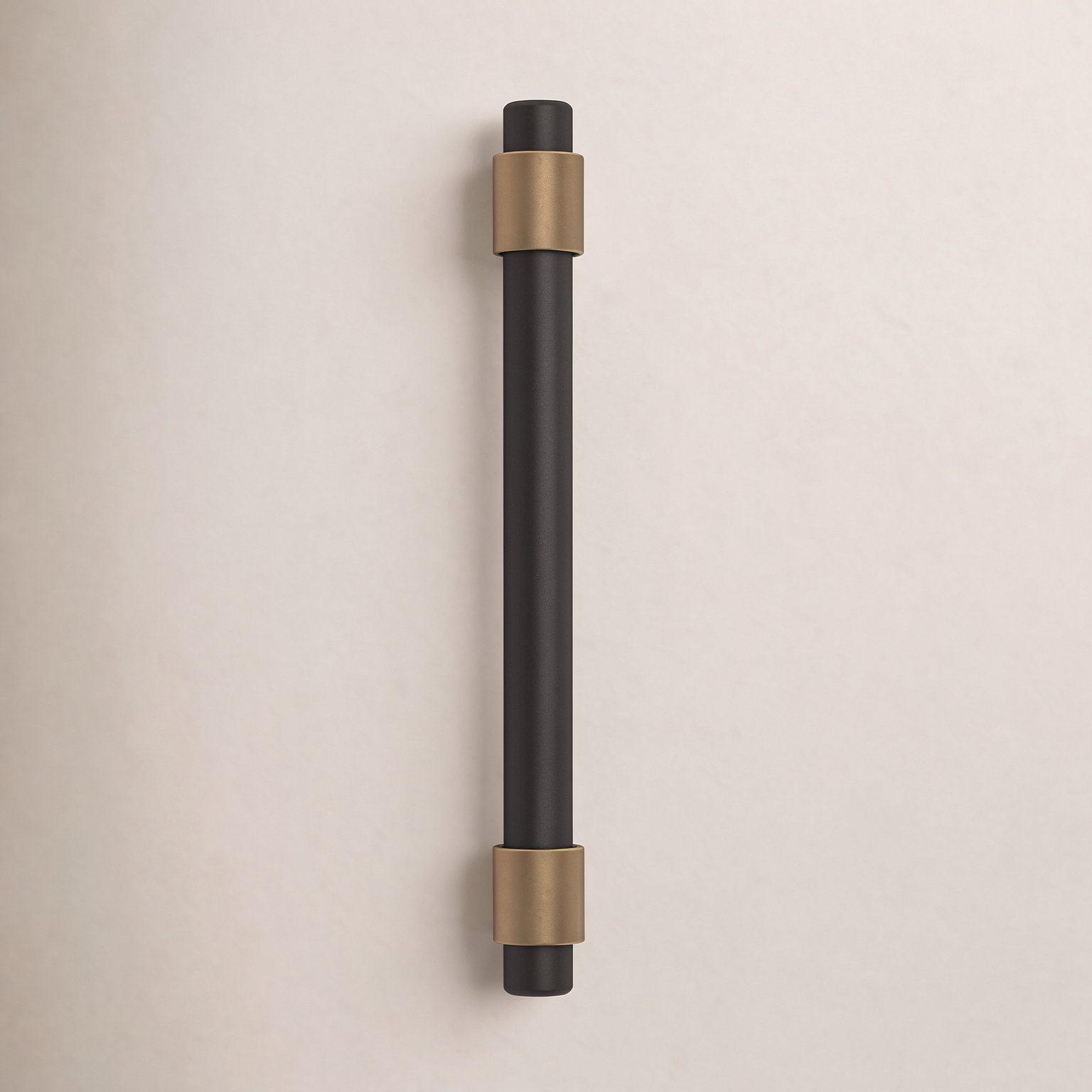 Mergence Bar Cabinet Pull, 3 3/4", Matte Black/Champagne Bronze