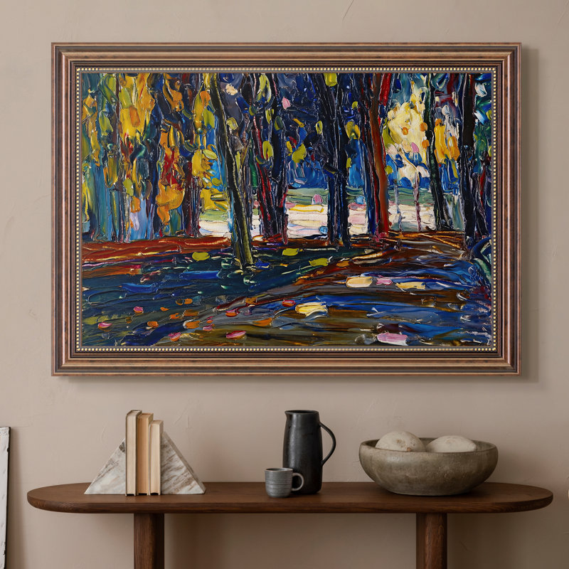 Autumn Study, 1908 - Wassily Kandinsky - Toile encadrée sur mesure, 20x28 INNER SIZE, Framed Canvas, Classic Mahogany