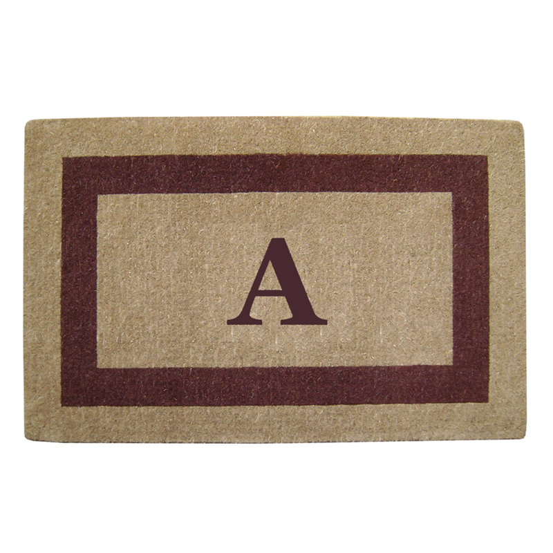 Tapis de porte antidérapant pour l'extérieur, Brun, A, L 58 po x L 57 po