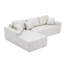 Faux Leather L-Shaped Sectional Left Hand Facing