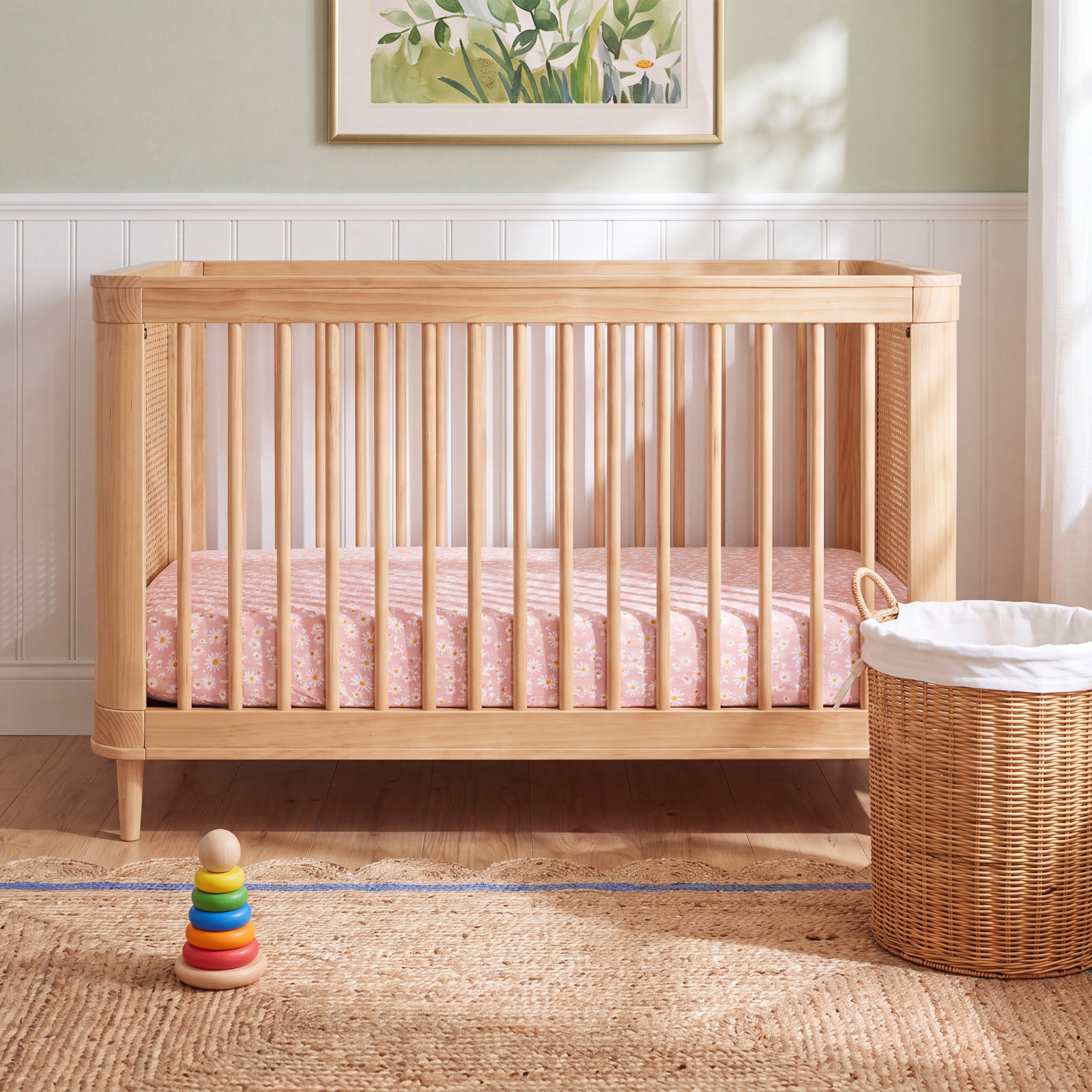 Daisy Muslin Mini Crib Sheet