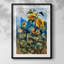 Motif floral rétro CCGLX III - impression encadrée-850029851