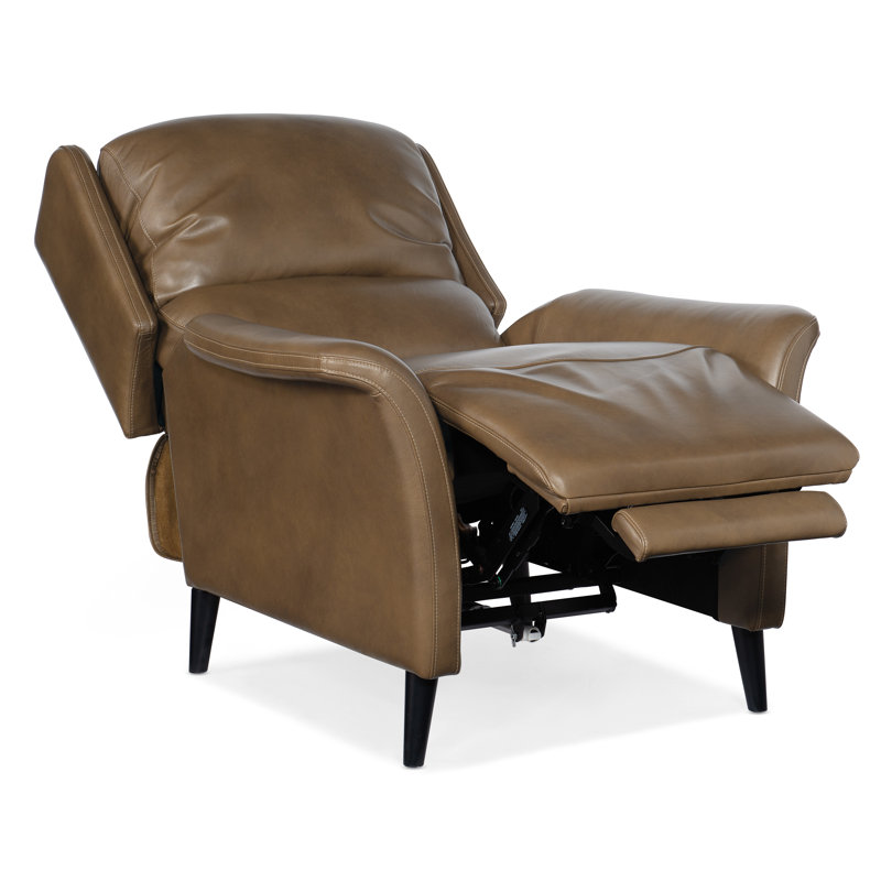 Diondre Leather Power Recliner, Brown Genuine Leather